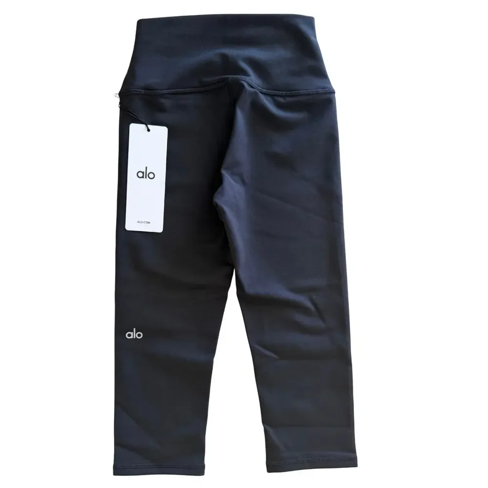 Alo Yoga 16 High-Waist Airbrush Capri XXS Black Leggings NWT